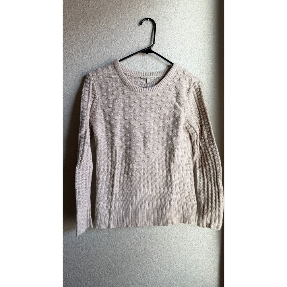 41 Hawthorn Oatmeal Popcorn Bobble Textured Knit Sweater Small Stitch Fix